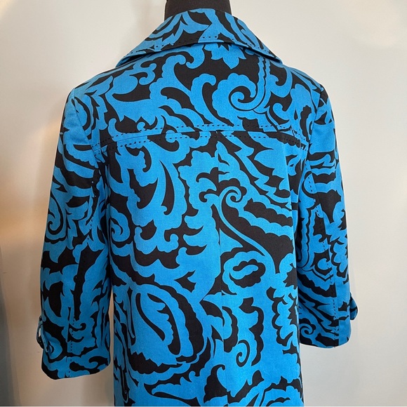 INC International Concepts Turquoise Blue 3/4 Jacket - Picture 5 of 7